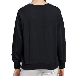 Sweat-shirt pour femme à séchage rapide avec tissu personnalisé, épaules tombantes, logo frontal, vente en gros pour la saison hivernale, sweat-shirt pour femme - Product Image 3