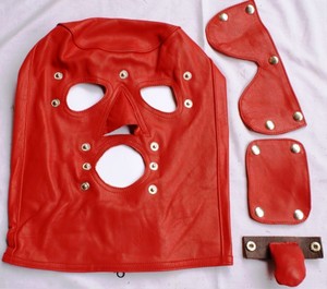 CAPUCHA DE CUERO PARA DISFRAZ MÁSCARA ESTILO HALLOWEEN CAMPANAS CON LOS OJOS MÁSCARAS AL POR MAYOR - Product Image 2