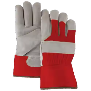 ถุงมือนิรภัยหนังวัวแยกชิ้นขนาด XL ถุงมือผ้าฝ้ายสำหรับงานอุตสาหกรรมถุงมือทำงานก่อสร้างโกดังสินค้าหนัก - Product Image 2