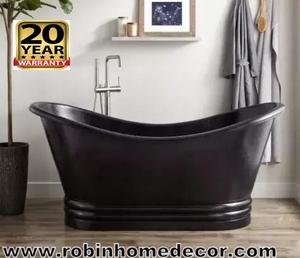 Exportador indio ofrece bañera independiente martillada de cobre sólido de estilo vintage de alta calidad excelente bañera de hidromasaje de cobre antiguo - Product Image 2