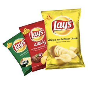 <span class=keywords><strong>Lays</strong></span> <span class=keywords><strong>Snack</strong></span> Chips Classic BBQ Crème sure Saveurs d'oignon 52g 160g Packs Fournisseur en gros Vietnam Pommes de terre pond collation en gros - Product Image 1