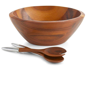 Hho India ชามสลัดไม้ขนาดใหญ่ชุดที่เป็นมิตรกับสิ่งแวดล้อมชุดครัวบ้านสำหรับผักผลิตจาก hho อินเดีย - Product Image 1