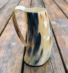 H.M.A Handicrafts Unique Horn <b>Mug</b> for Ale and Beer Viking Style Tankard for Home Decor - Product Image 2