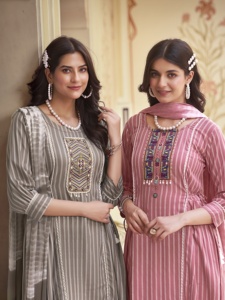 Patrón de tejido de tela de rayón de viscosa pura Premium hermosa de diseñador para ropa India paquistaní para Nazneen Dupatta Set Kurta - Product Image 5