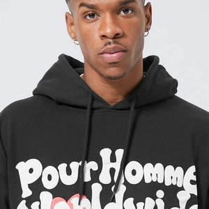 Sudadera con capucha estampada Puff con detalle de logotipo 3D y tela de mezcla de algodón suave Sudadera con capucha con estampado gráfico Puff - Product Image 3