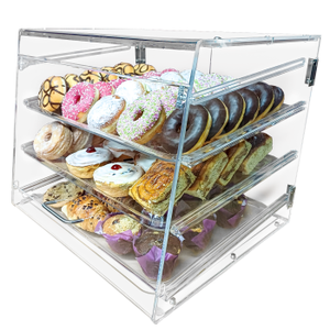 Vitrine à donuts en acrylique transparent moderne de qualité supérieure, prix d'usine 2025, élégante et autoportante pour les donuts frais - Product Image 2