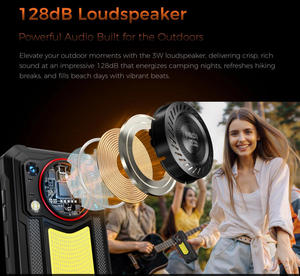 Smartphone robuste Oukitel WP53S 5G pour l'extérieur, batterie longue durée 11000mAh, haut-parleur puissant 128dB, Android 15, NFC, écran FHD+, téléphone mobile 4+128Go - Product Image 2
