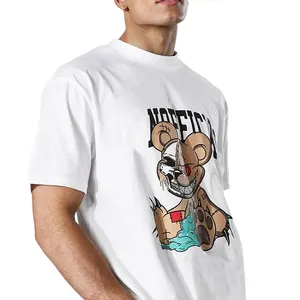 Benutzer definierte dtg Druck T-Shirt schwere Baumwolle Übergroße Grafik Drop sollte Designer Siebdruck Männer T-Shirt herstellen