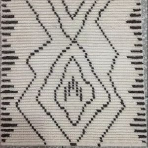 พรมผ้าฝ้ายถักด้วยมือคุณภาพสูงของแท้พรมปูพื้นลายเพชรโมร็อกโกกันน้ำเป็นมิตรกับสิ่งแวดล้อม - Product Image 1