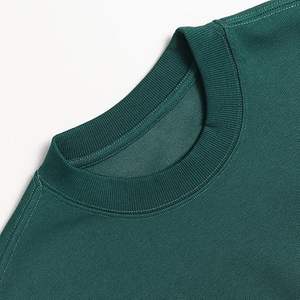 Sudadera de cuello redondo Lisa personalizada al por mayor para hombre detalle de bolsillo jersey con hombros caídos ropa de calle Sudadera con capucha de moda - Product Image 3