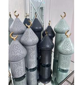 Royal Look Grey Colors Islamic Ramadan Eid Ul Fitr Lighting Decoration <b>Candle</b> <b>Lanterns</b> Tabletop & Floor <b>Lanterns</b> - Product Image 6
