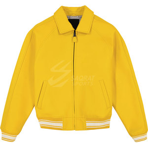 Veste d'hiver imperméable en cuir pour hommes blouson aviateur en cuir à logo personnalisé nouveau design en gros pour hommes - Product Image 1