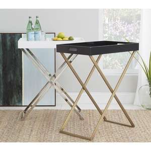 Bandeja de metal de lujo moderna con soporte para la decoración del hogar Premium bandeja con acabado pulido plateado forma y tamaño personalizados - Product Image 4