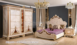 Ensemble de meubles de chambre à coucher sculptés à la main de style victorien meubles de chambre à coucher faits à la main exquis meubles de chambre à coucher sculptés à la main royaux - Product Image 3