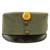 Gorra Austro-Húngara de la Primera Guerra Mundial, Réplica, con Cordones, para Fiestas, Accesorio Histórico, Detalles Auténticos, Tela de Lana Fina, Bordado a Mano