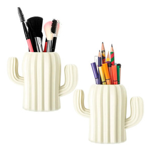Porte-brosse de bureau Kawaii Cactus, organiseur de crayons - Couleurs assorties - Product Image 5