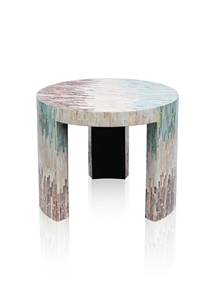 Ensemble de tabourets en nacre époustouflant, meubles d'appoint en nacre, design exquis en incrustation de coquillages, sièges décoratifs de luxe pour l'espace de vie - Product Image 3