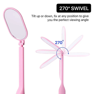 Espejo portátil para pestañas postizas, herramienta de belleza para revisar la extensión de pestañas, diseño ligero y portátil con logotipo personalizado - Product Image 3