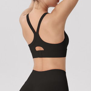 Venta caliente ajustable ligero alto soporte cruzado espalda Sujetador deportivo sin costuras para gimnasio ejercicio Yoga-transpirable de talla grande - Product Image 4