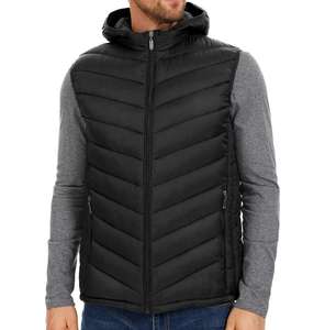 Hot Sell Autumn and Winter Lightweight Hooded Black Quilted Down Puffer <b>Waistcoat</b> Men's Zipper Puffer Vest - Product Image 4
