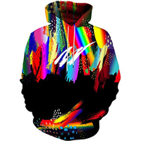 Sweat à capuche gothique pour homme, rouge et noir, imprimé 3D tête de mort, coupe oversize, tricoté en polyester, style automne