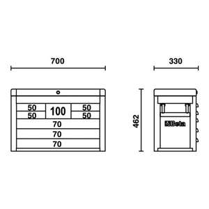 BETA Cofre de herramientas portátil de 8 cajones Cajas de herramientas móviles convenientes - Product Image 3