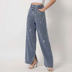 Gran oferta, pantalones vaqueros ecológicos para mujer, pantalones acampanados de algodón de alta calidad, pantalones vaqueros de estilo moderno únicos para mujer - Product Image 1