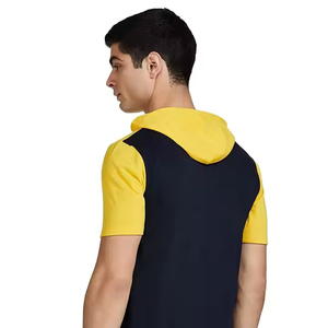 Camisetas de hombre de alta calidad con diseño de impresión por sublimación Estilo de tendencia Cuello con capucha de secado rápido-Camisetas de hombre con capucha - Product Image 2