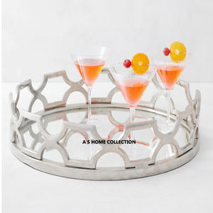 Ginkgo Leaf Design Nouveauté Plateau décoratif en aluminium avec plateau plaqué or Décoration intérieure et hôtels - Product Image 2