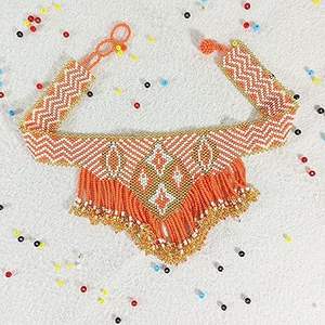 Boucles d'oreilles colorées pour femmes, boucles d'oreilles faites à la main avec des perles, boucles d'oreilles en pierre, en forme de feuille, en perles de graines - Product Image 3