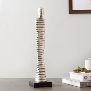 Frappant noir métal homme Figurine Sculpture moderne artistique luxe Table pièce maîtresse fabriqué à la main Accent - Product Image 3