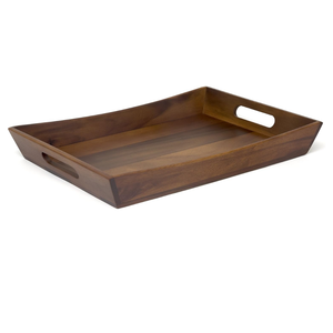 Bandeja de servicio de madera de acacia natural de diseño recién llegado, la mejor opción, plato de servicio para cena, restaurante, hecho a mano de Vietnam - Product Image 4