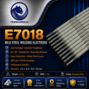 Elettrodi per Saldatura Tensileweld 7018, Elettrodo per Saldatura 7018, Bacchetta per Saldatura Fluxcore E7018, 0.8mm, Bobina da 5kg - Product Image 1
