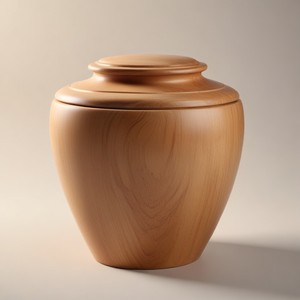 โกศเผาศพทำจากไม้จริงรูปทรงกลมโกศใส่ศพสำหรับขายในราคาไม่แพง - Product Image 2