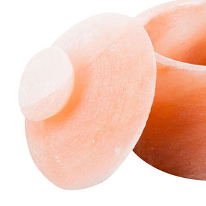 Frasco de Caramelo de Sal Rosa del Himalaya Natural, Frasco Decorativo de Almacenamiento de Piedra de Cristal Hecho a Mano - Product Image 3