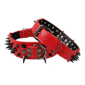 Réglable Grand Large 2 Pouces De Luxe Personnalisé Mode Pointu Clouté En Cuir PU Collier De Chien pour Pitbull Bulldog - Product Image 5