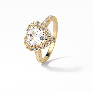 14K oro blanco corazón corte incoloro Moissanite anillo de compromiso 2,00 TW joyería para boda fiesta piedras preciosas anillos Gra certificado - Product Image 6