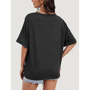 T-shirt surdimensionné pour femmes Streetwear vintage imprimé personnalisé avec logo T-shirts graphiques d'été - Product Image 2