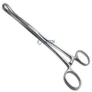 Foerster Fuente de alimentación manual Fórceps de acero inoxidable Instrumentos de sujeción quirúrgicos dentados rectos Instrumentos quirúrgicos básicos - Product Image 1