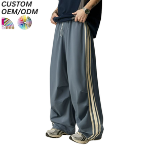 Pantalon kaki ample pour homme grande taille en coton, décontracté, infroissable, respirant, écologique, imprimé, coupe droite, avec support OEM/ODM pour logo personnalisé - Product Image 1