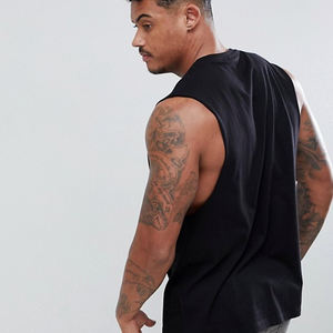 Débardeur de sport sans manches décontracté pour homme Débardeur de sport uni pour la musculation Débardeur vierge en tricot de grande taille pour la salle de sport - Product Image 5