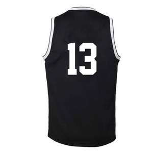 Maillot de basket-ball noir personnalisé OEM pour hommes, numéro de nom d'équipe cousu, maillot de basket-ball réversible en vrac, fournisseur du Pakistan - Product Image 2