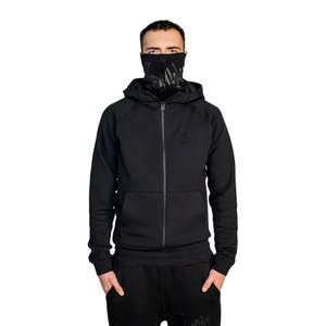 Logo personnalisé, broderie 3D, double capuche, ninja, double couche, imperméable, pull à capuche, balaclava, sweat-shirts pour hommes, fermeture éclair intégrale, thermique, 100% - Product Image 4