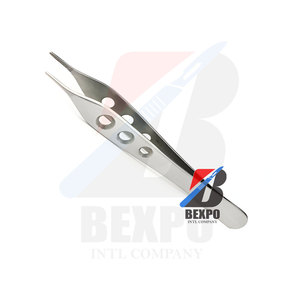 Instruments manuels dentaires dentelés droits de 120mm de forceps de tissu d'Adson de titane noir - Product Image 5