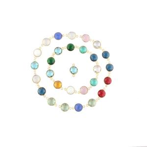 Connecteurs de pierres précieuses naturelles mélangées en gros 925 argent plaqué or résultats de bijoux faits à la main fabricant et fournisseur Inde - Product Image 6