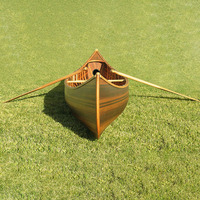 Canoa Doble K080M para 2 Personas con Costillas Curvas, Acabado Mate, Hecha a Mano, Decorativa y Funcional, 365Lx72Wx53H cm