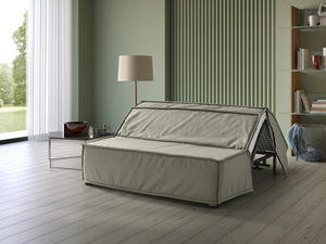 EVERGREENWEB Sofá Cama de 2 Plazas con Colchón de 160x190 cm y 2 Almohadas Hecho en Italia, Funda Extraíble y Lavable, Cama Plegable ELLEN - Product Image 4