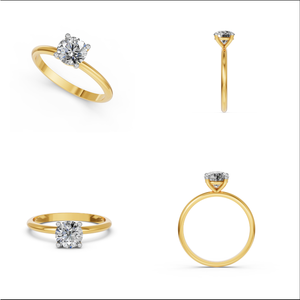 Bague de mariage en or massif 10 carats pour femme avec 1,5Cts VS Clarity EF Color Lab Grown Diamond Premium Jewelry pour cadeau ou fête - Product Image 2