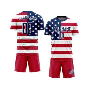 Maillot de football personnalisé respirant - Maillot de supporter à manches courtes pour l'été, pour la Copa America Argentine Brésil Mexique pour les États-Unis - Product Image 1