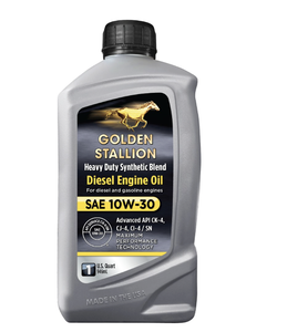 Golden Stallion Heavy Duty SAE <b>10W</b>-<b>30</b> Anti-Wear Synthetic Blend Diesel Engine <b>Oil</b> Automotive Lubricant 6 Pack 1 Quart - Product Image 1